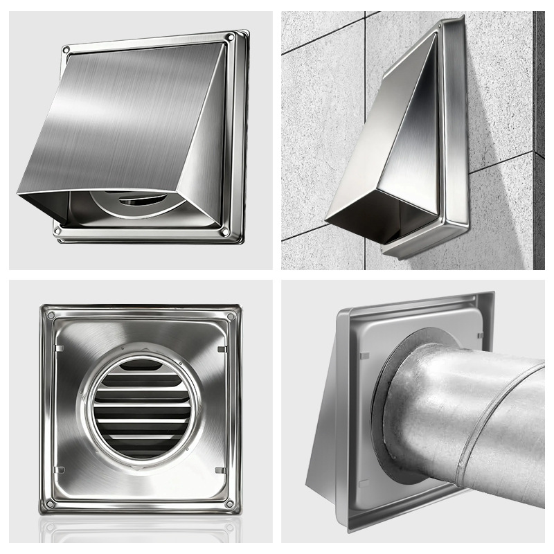 201/304 Grade Square Stainless Steel Air Vent Hood