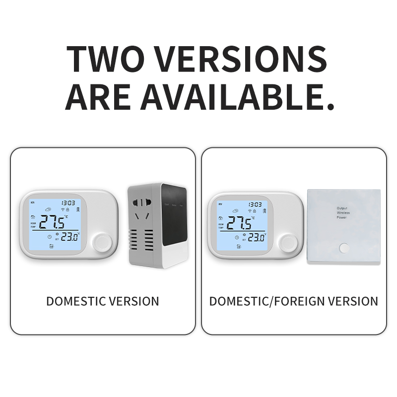WiTH3 RF Radio Frequency 433 wall mounted furnace thermostat 