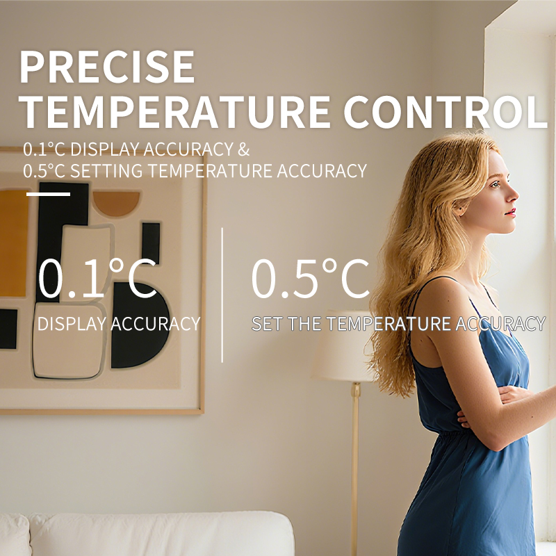 WiTH3 RF Radio Frequency 433 wall mounted furnace thermostat 