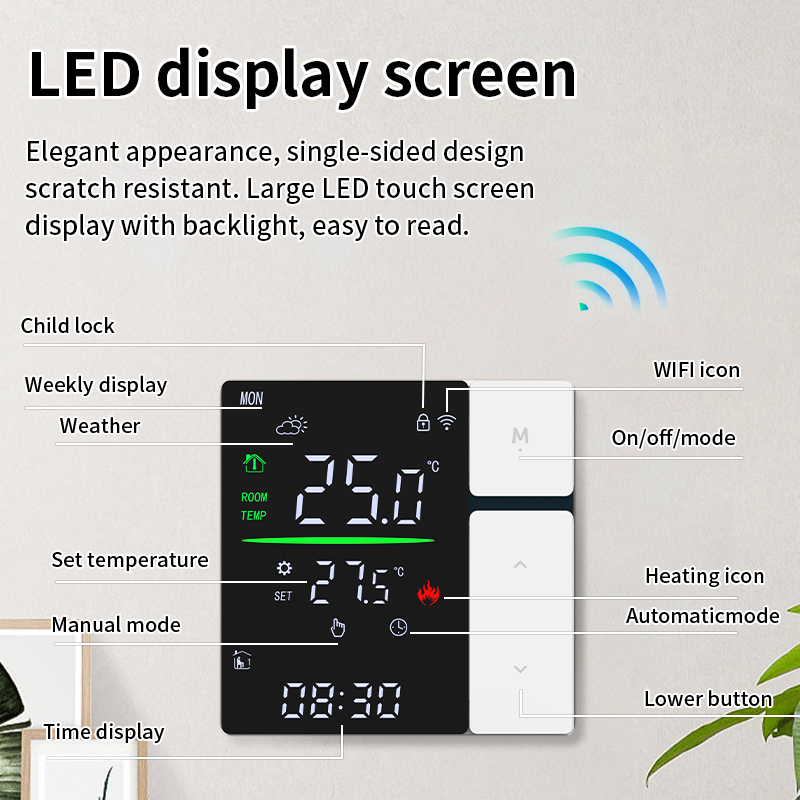 SDM5 LED Button Thermostat